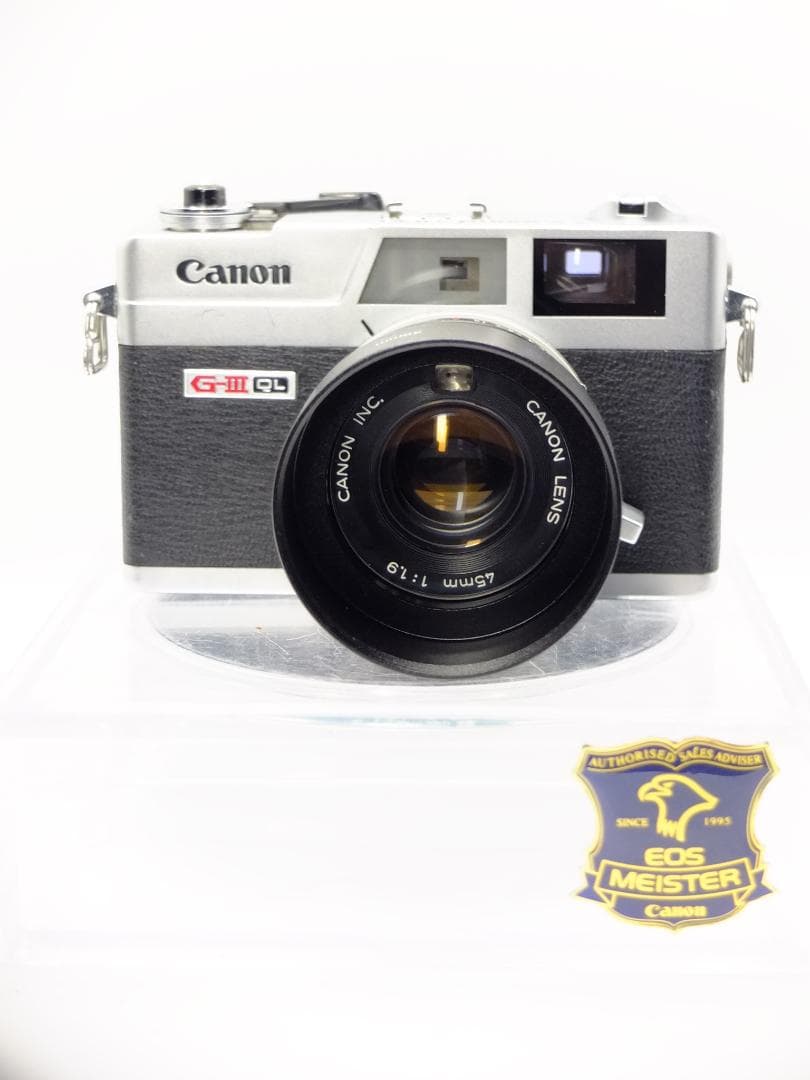【実写確認整備品】キャノネットQL19G-Ⅲ／45mmf1.9メタルフード付