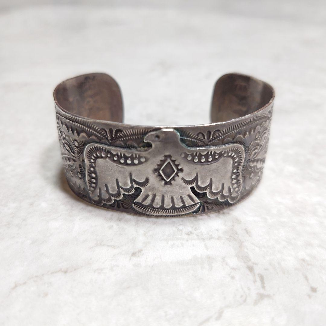 NAVAJO VINCENT JOE PLATERO ワイドバングル 925