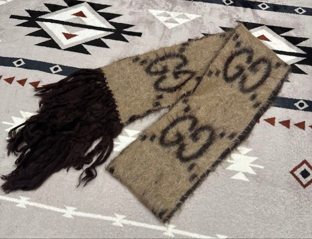 里*実様 ★グッチ★GUCCI★GG モヘア ウール スカーフ★②