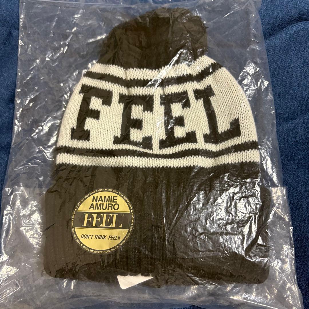 【新品未開封】安室奈美恵 FEEL tour 2013 ニット帽 黒 ブラック