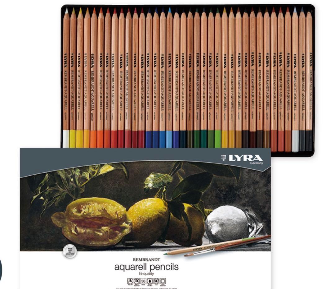 新品★LYRA リラ アクアレル 水彩色鉛筆 36色 メタルボックス　ドイツ製