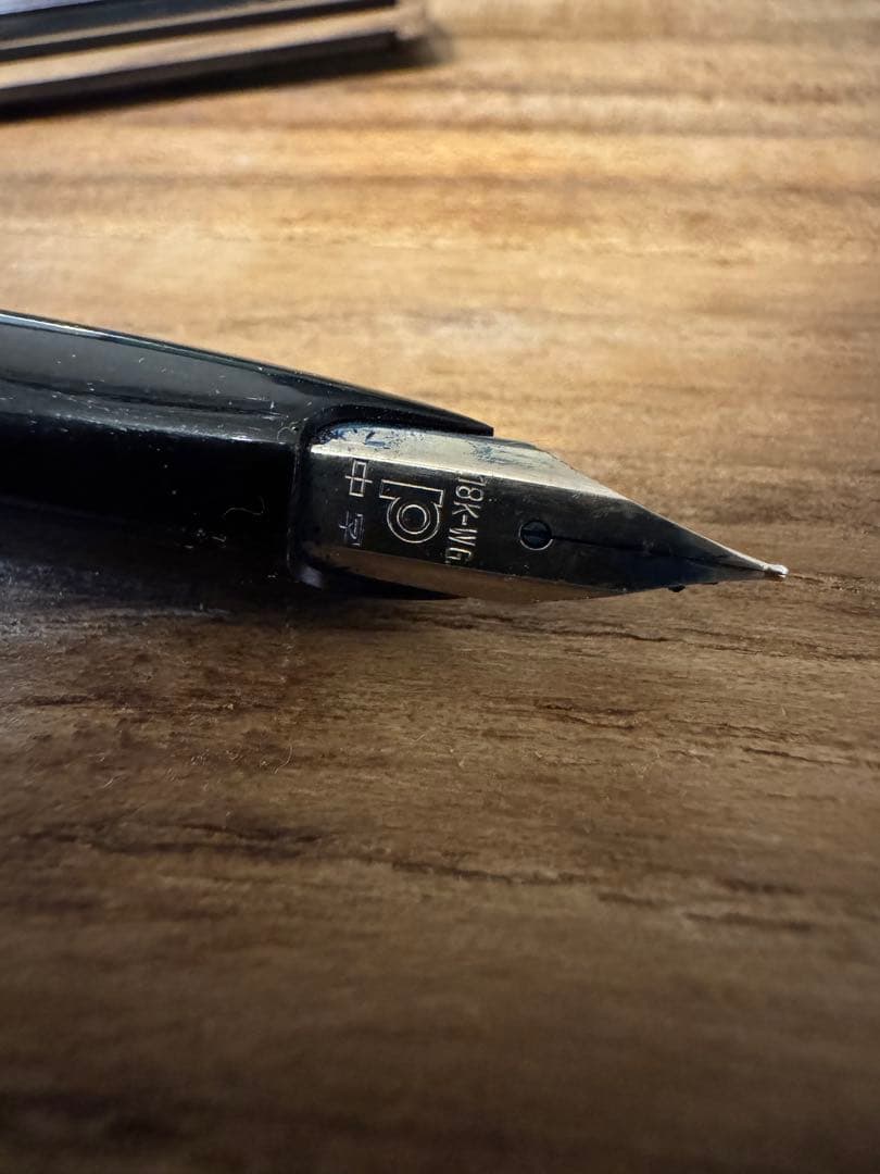 PLATINUM プラチナ万年筆 18K-WG金ペン 箱付美品 750