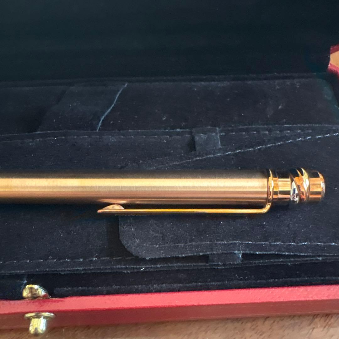 Cartier ゴールド ボールペン 専用ケース付き　名前入り