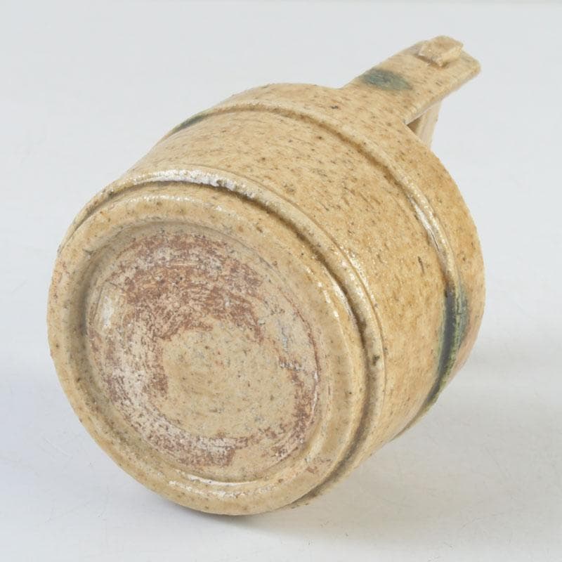 茶道具　瀬戸焼　黄瀬戸　加藤連瓶造　手桶茶入　共箱　V　9684