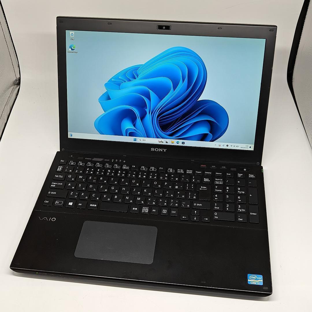 【VAIO】SVS 高速i7 SSD256GB 12GB ブラック ノートPC