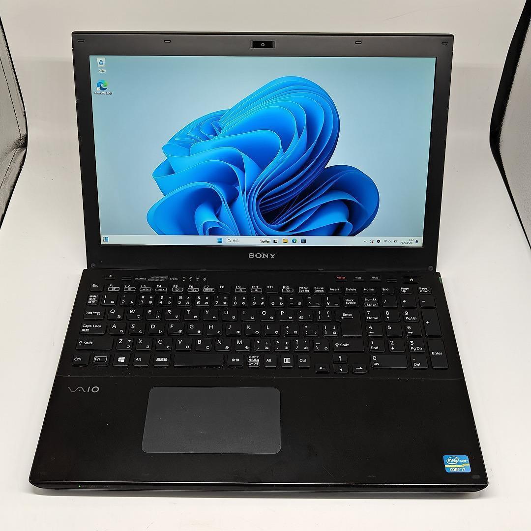 【VAIO】SVS 高速i7 SSD256GB 12GB ブラック ノートPC