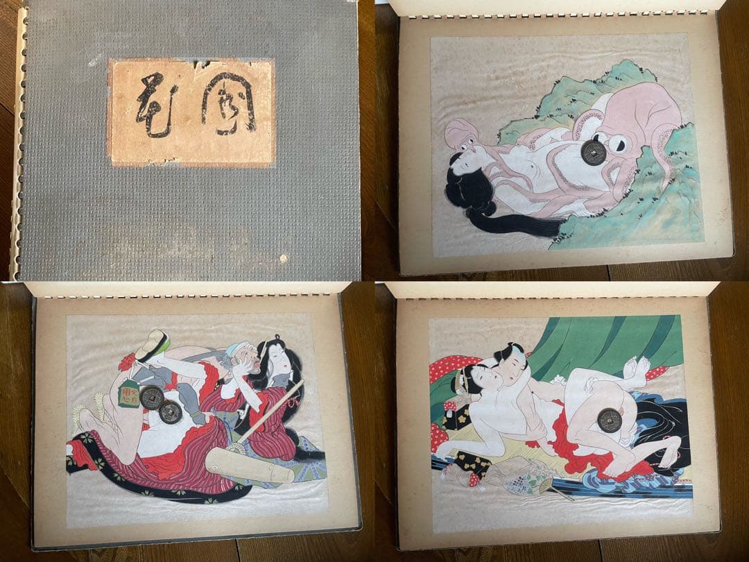 春画　12幅　日本画　肉筆　骨董　年代物　手描き