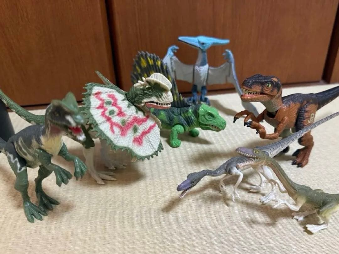 【超希少】93年当時物　ジュラシックパーク　ハズブロ　恐竜フィギュア 7体セット