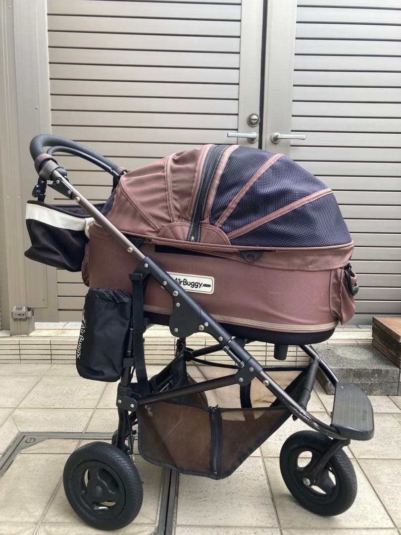 air buggy ペットカート　ドーム　犬用　ブラウン