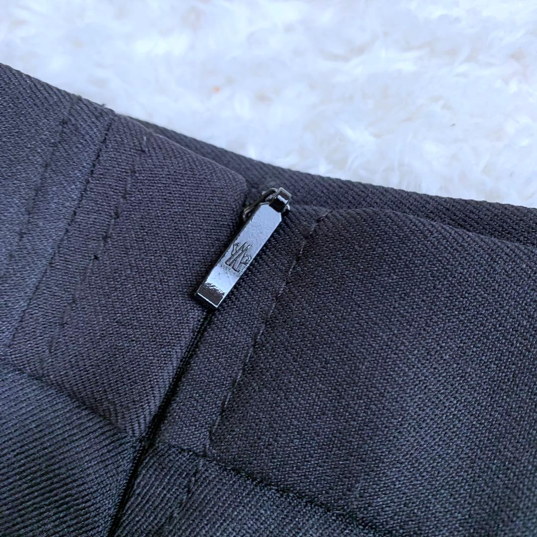 【ラム】美品♪ モンクレール ブラック ポケット付きスカート 38