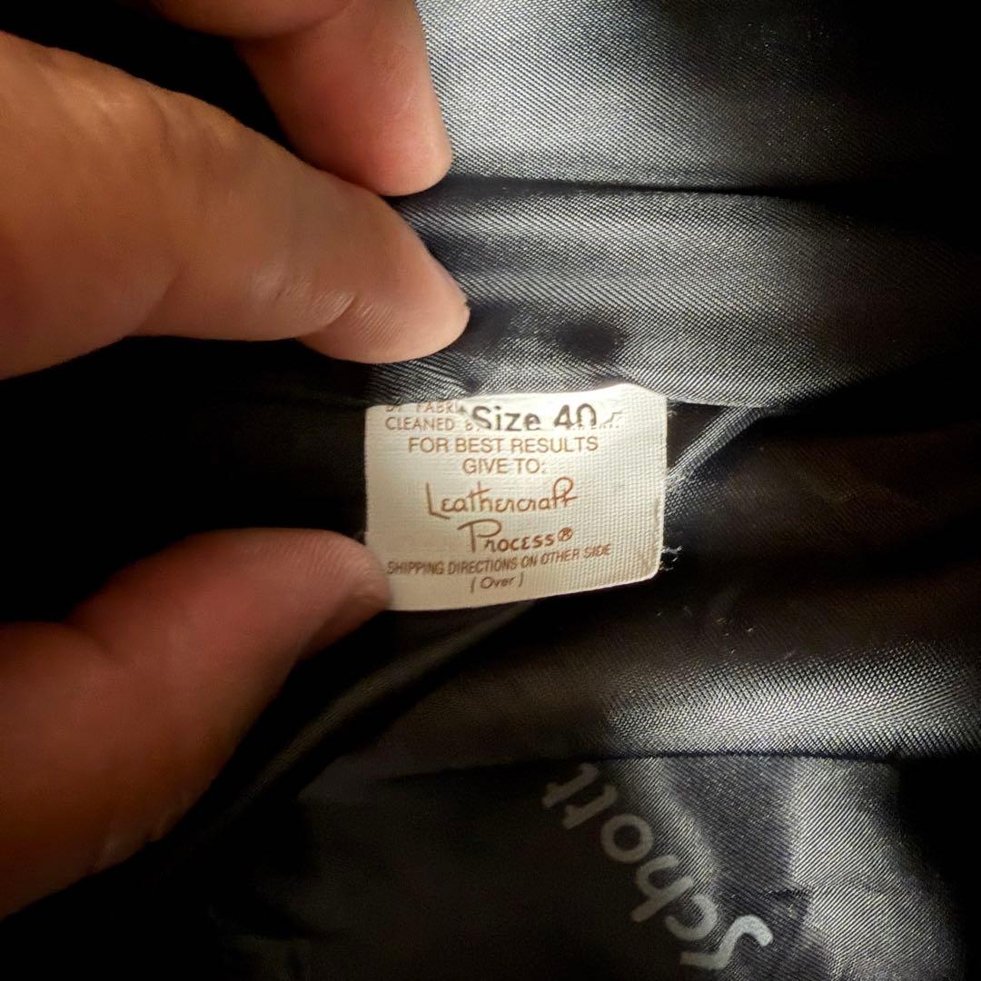 極美品XLサイズ相当　ショット　シングルライダースジャケット　ライナー付き