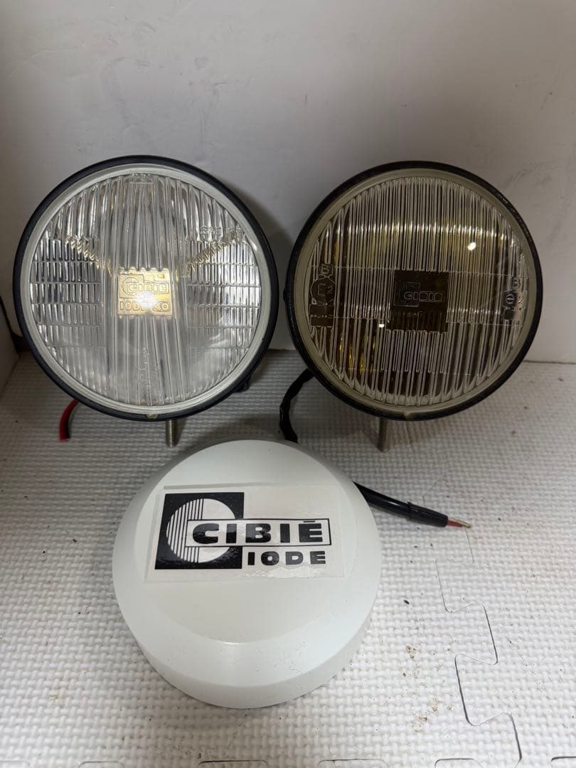 当時物デュアルカウル用CIBIEフォグランプ/ライトカバー付シビエ/検マーシャル