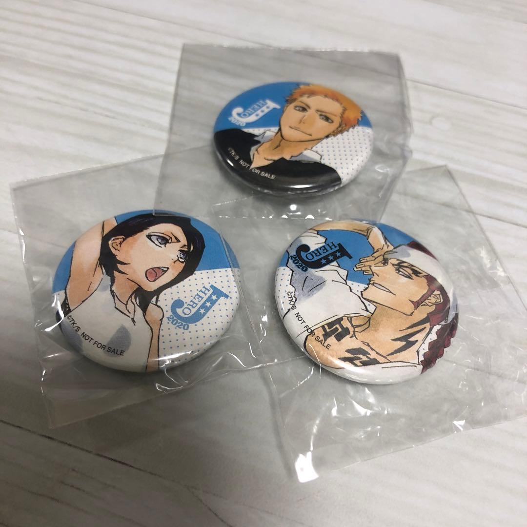 BLEACH ジャンプショップ　Jヒーロー夏祭り　缶バッジ　黒崎一護　朽木ルキア