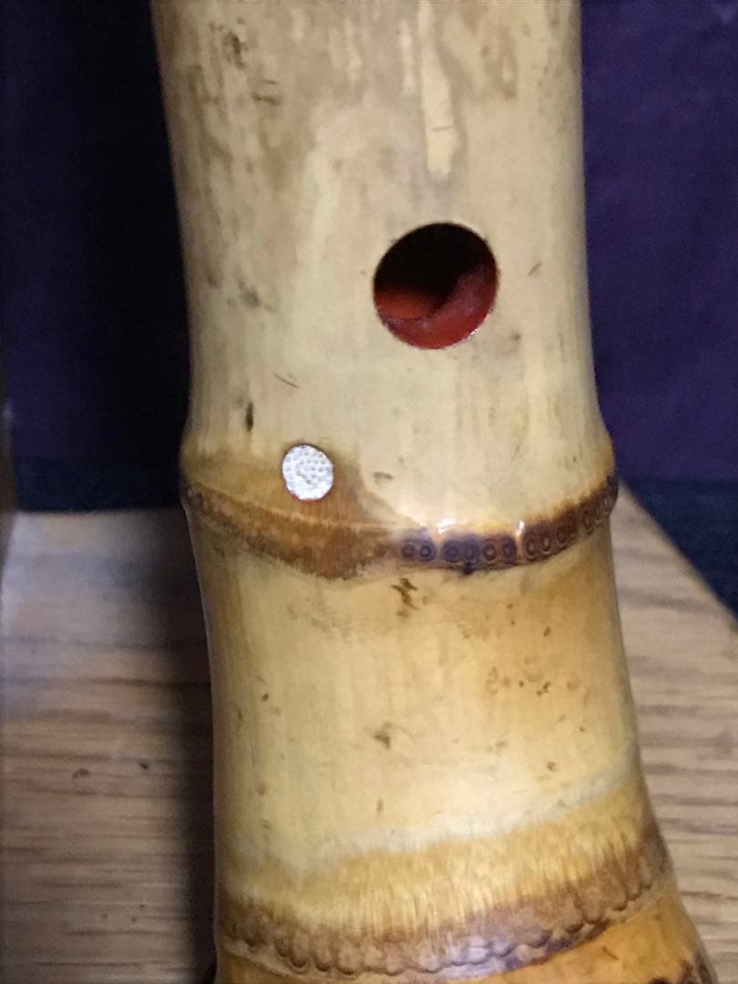 ⭐️ 尺八　琴古流　呂玄銘　銀三線継　約42.5センチ　約340g