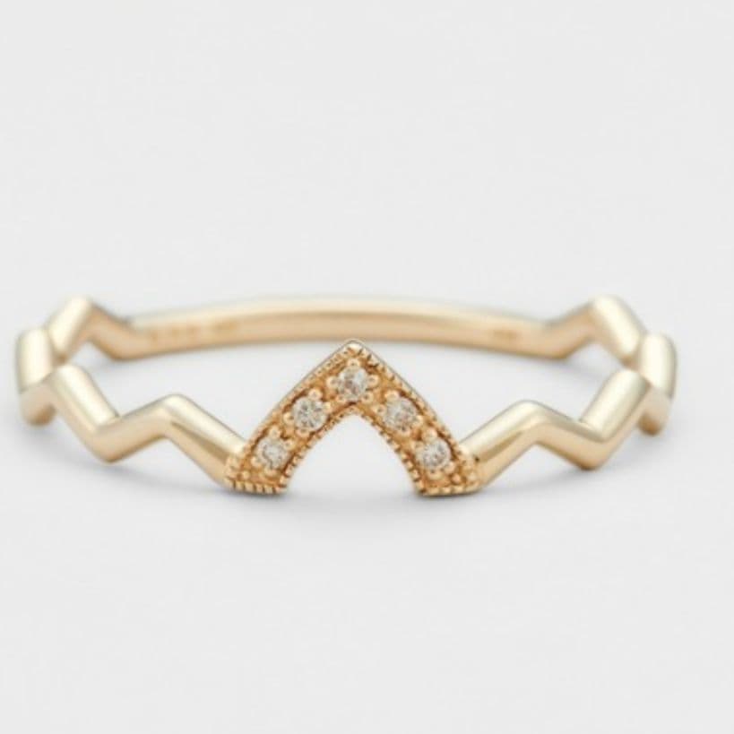 【完売 】ノジェス ダイヤモンド 9号 K5 ゴールド ポケットリング アガット