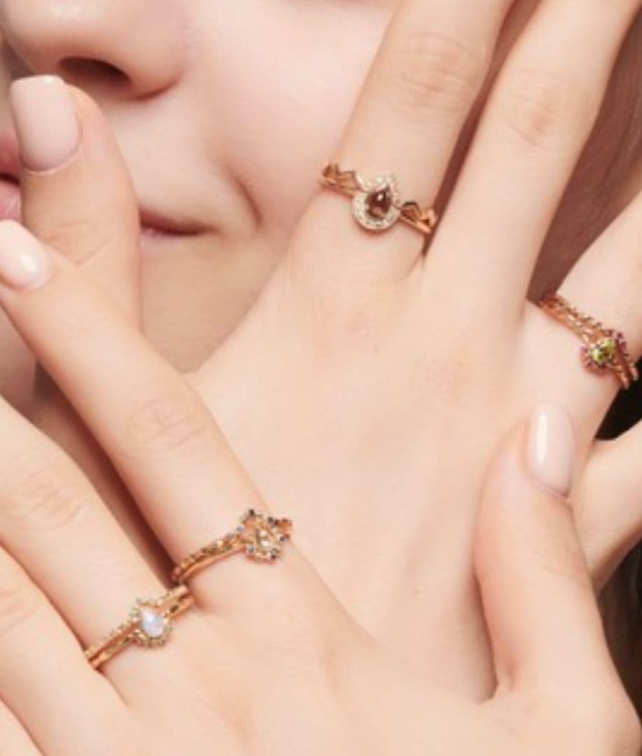 【完売 】ノジェス ダイヤモンド 9号 K5 ゴールド ポケットリング アガット