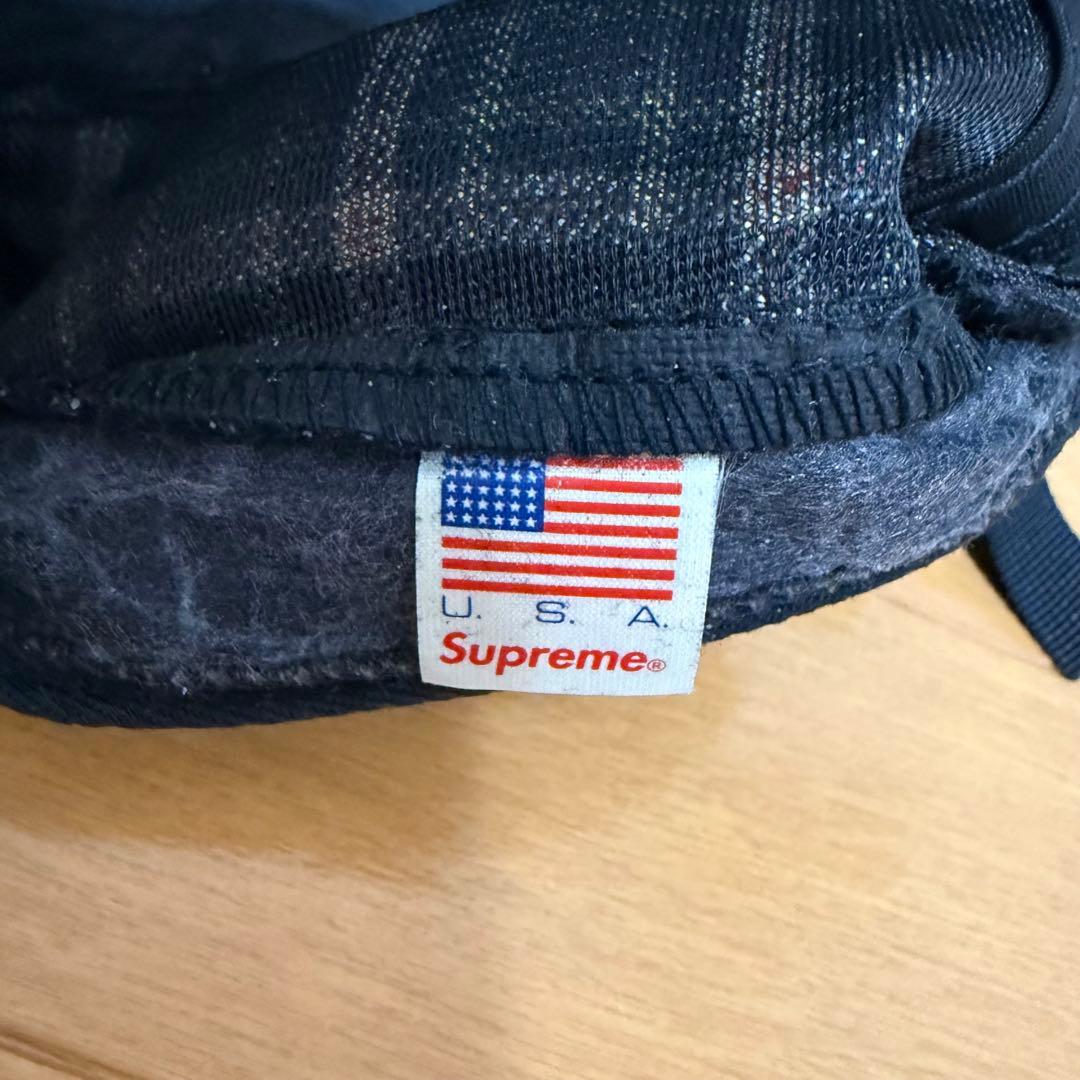 Supreme Plaid Camp Cap ネイビー 10aw