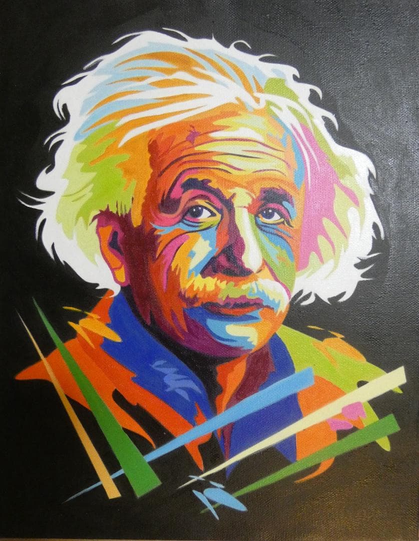 アンディ・ウォーホル「 Einstein」サインF6額装 肉筆手描き