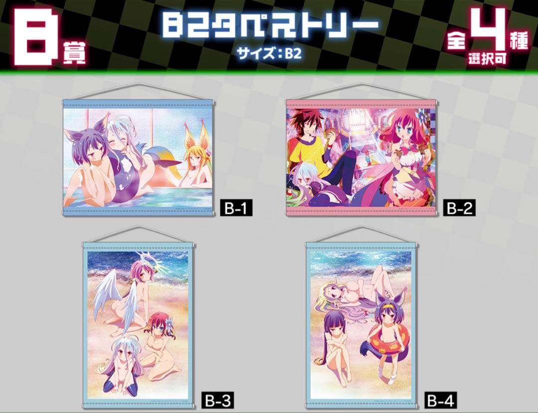 ノーゲーム・ノーライフB2タペストリー 4点セット