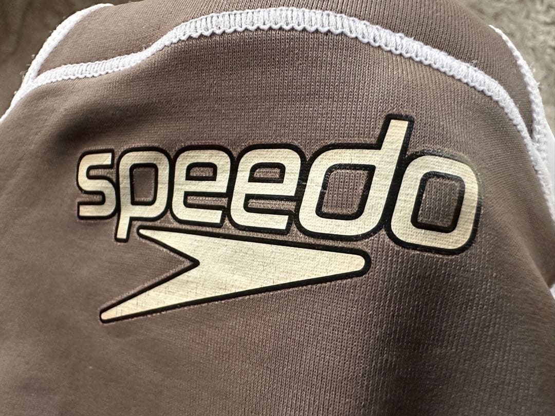 speedo 競泳水着 ブラウン/ホワイト/イエロー