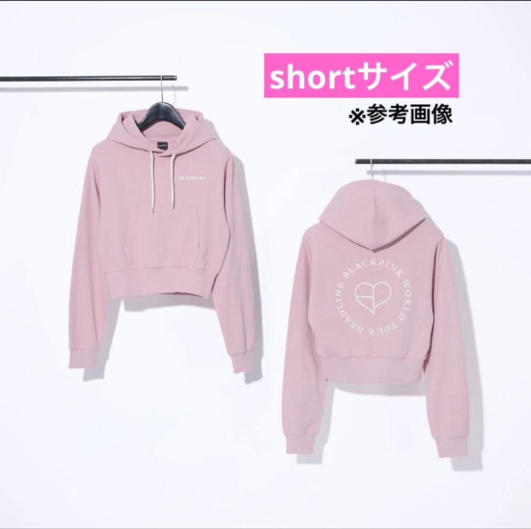 BLACKPINK DEADLINEプルオーバーフーディー ピンク　ショート