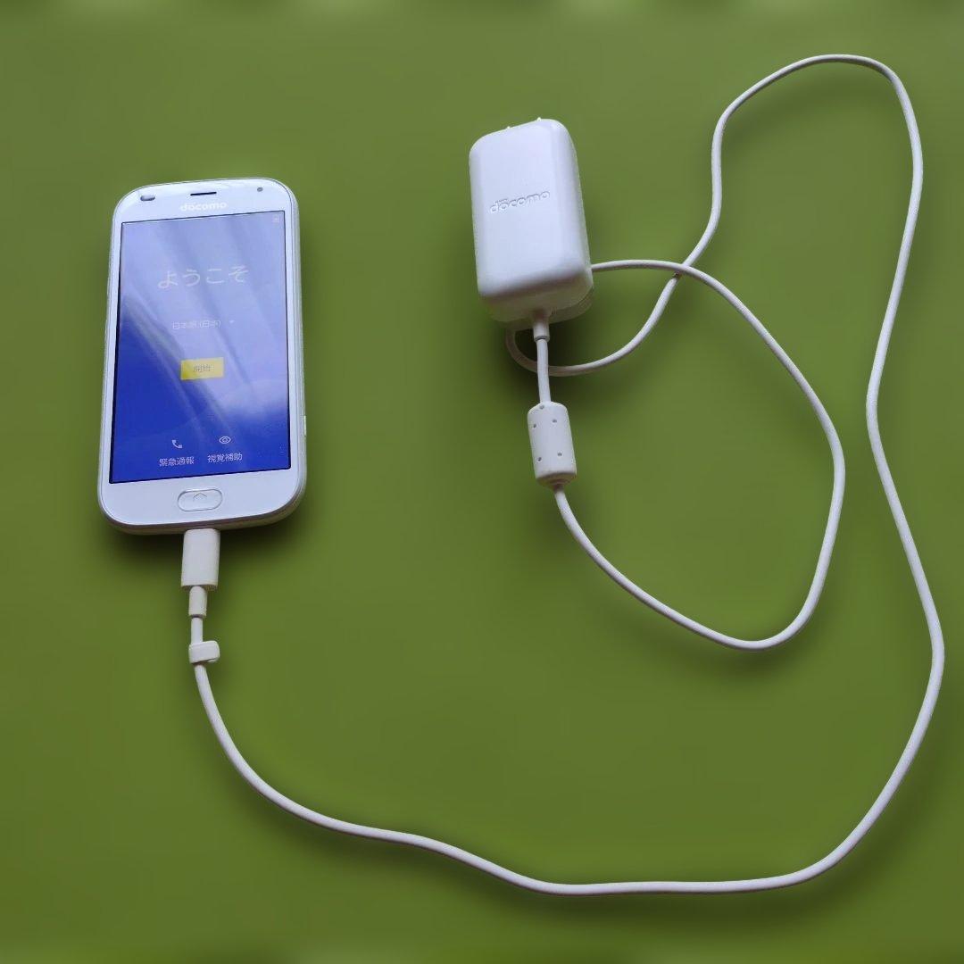 らくらくフォン　ドコモ　F-42A ホワイト 本体 充電器付き