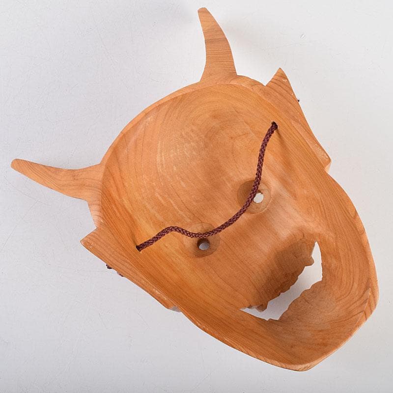 佐藤朱篭斎作　能面　木彫　般若　時代箱付　V　R9283