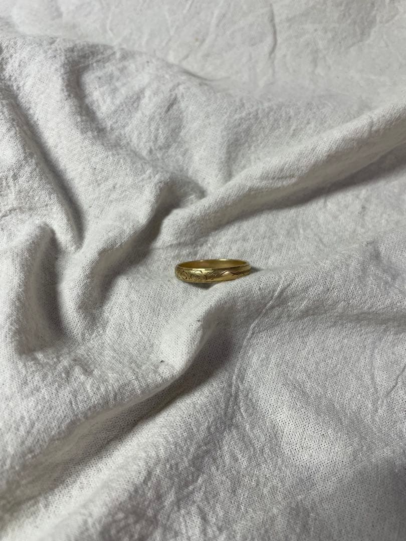 k18 gold ring \" 松竹梅 \" vintag ring 22