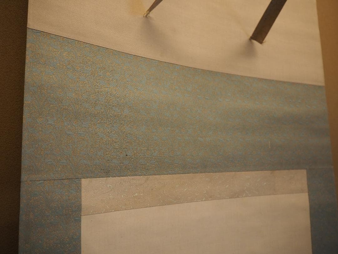 長谷川玉峰自筆『あやめに蛍之図』掛軸