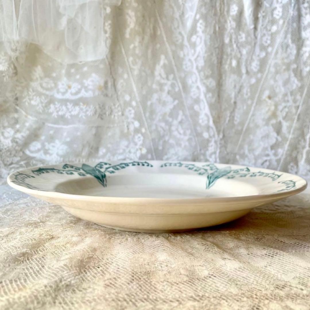 ロンシャンすずらんプレート平皿深皿2枚セット　ミュゲフランスアンティークスズラン