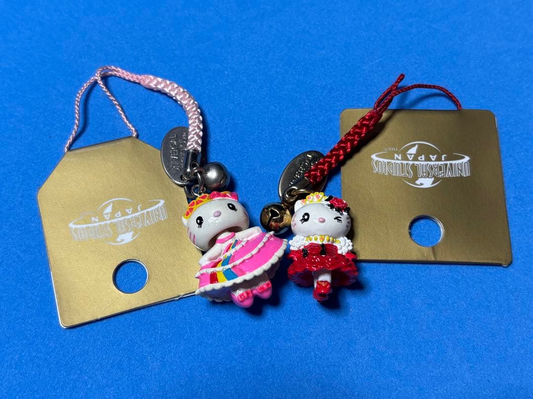 ハローキティ　USJ限定　ストラップ　根付け