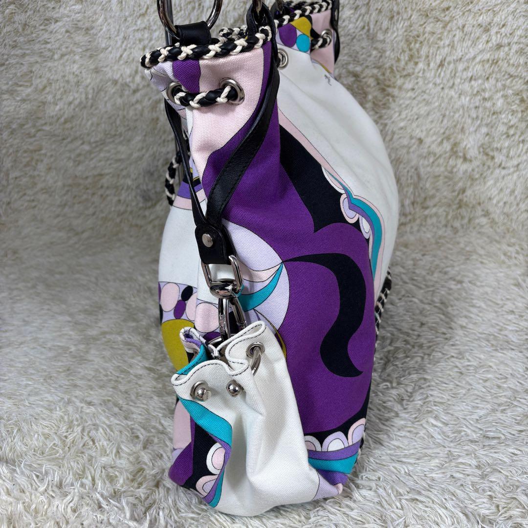 エミリオプッチ ショルダーバッグ　2005年　ラクロワ期　レザー　キャンバス