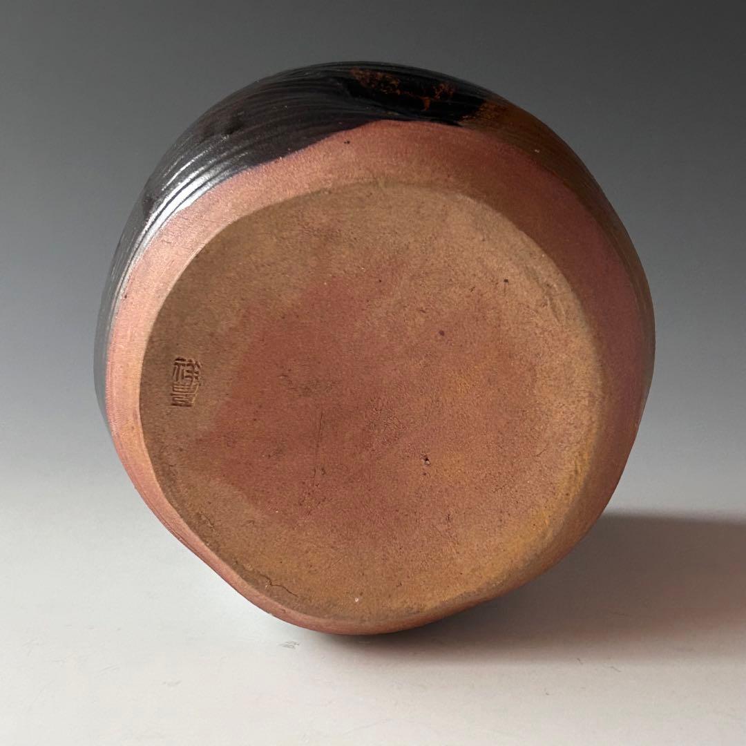 茶道具　高取写　一重口　水指　須田祥豊　共箱　京焼　陶芸　棚　茶会　稽古　裏千家