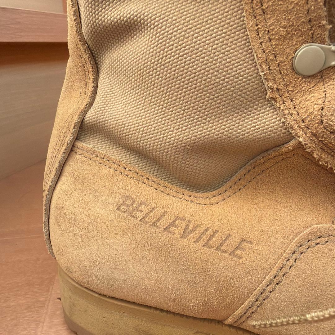 BELLEVILLE ベージュ ミリタリーブーツ