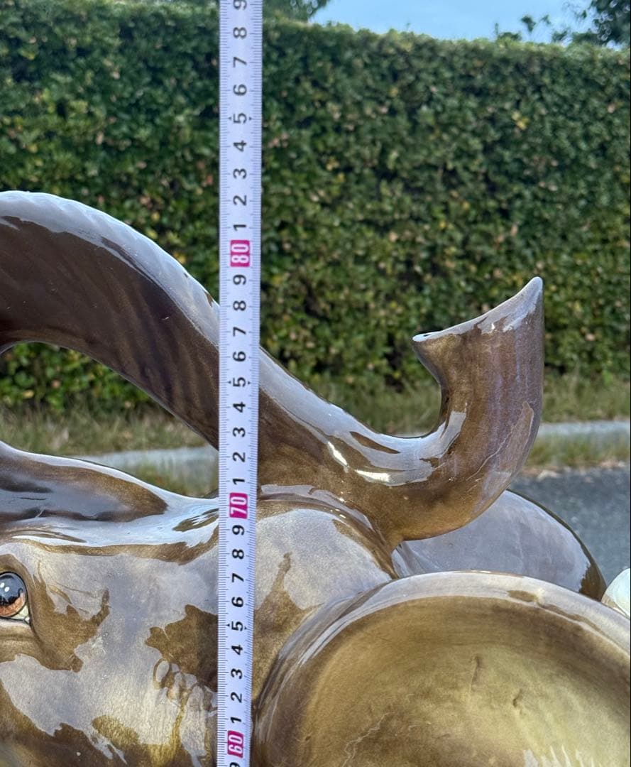 値下げ 近畿配達&引き取り 大型♪ 乗れるサイズ ベンチ 象 ゾウ 置物