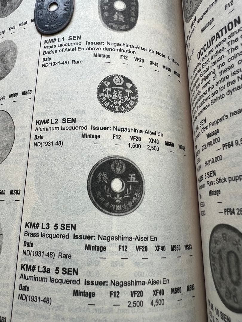 トークン　長嶋愛生園一銭