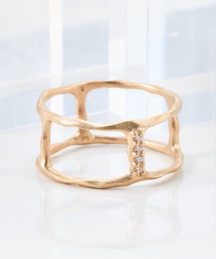 と*こ様 美品 ESTELLE エステール K10 ダイヤモンドマットリング