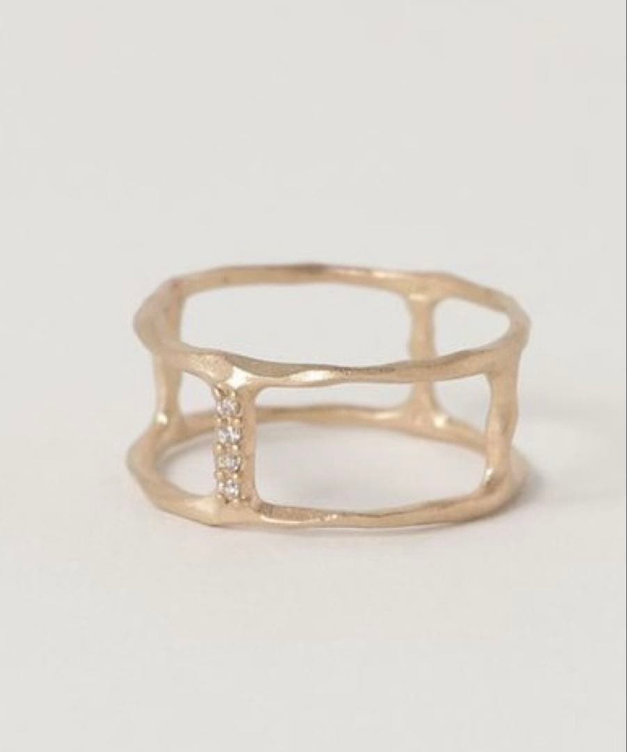 と*こ様 美品 ESTELLE エステール K10 ダイヤモンドマットリング