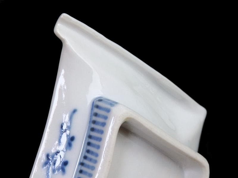 大聖寺伊万里　生け花の図　巻物型変形皿　E329AS-CQp