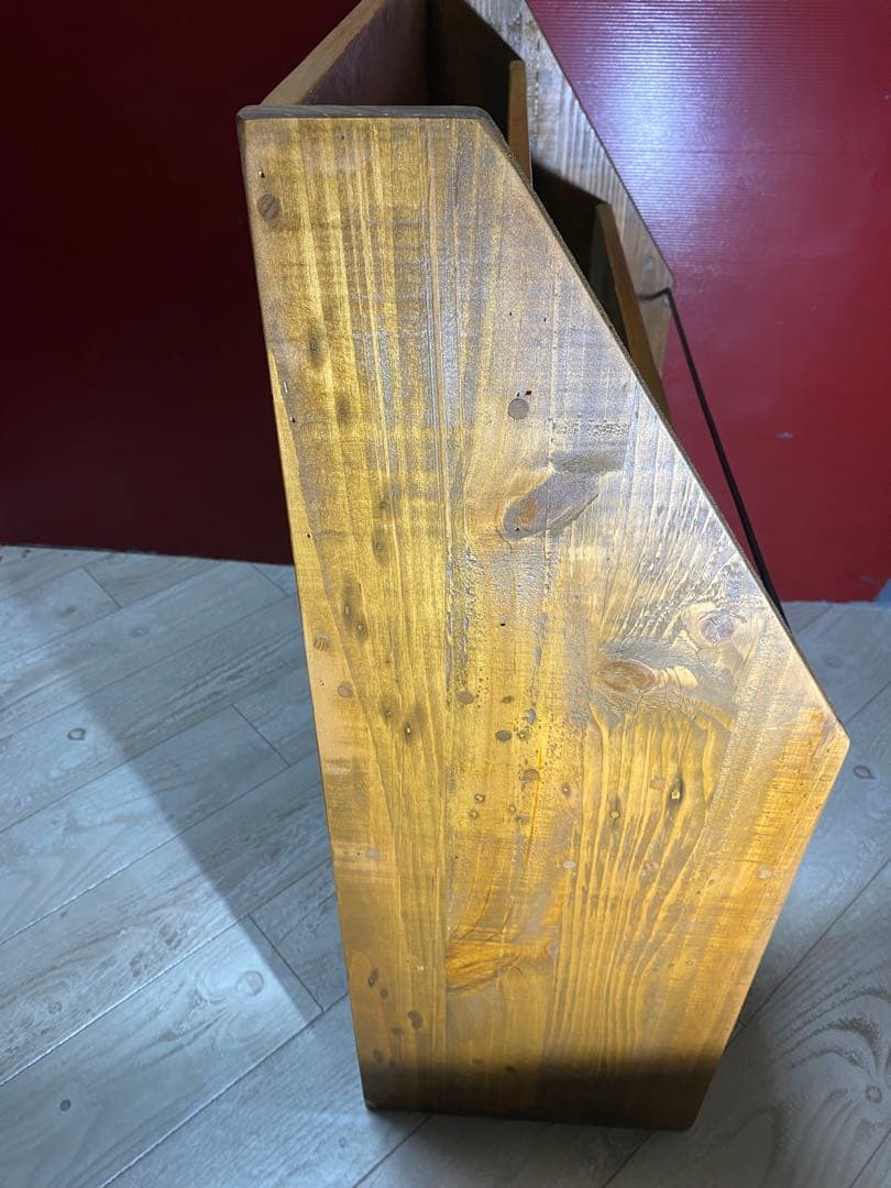 ☆大人気☆niko and… ウッドマガジンラック 店舗什器 レトロ