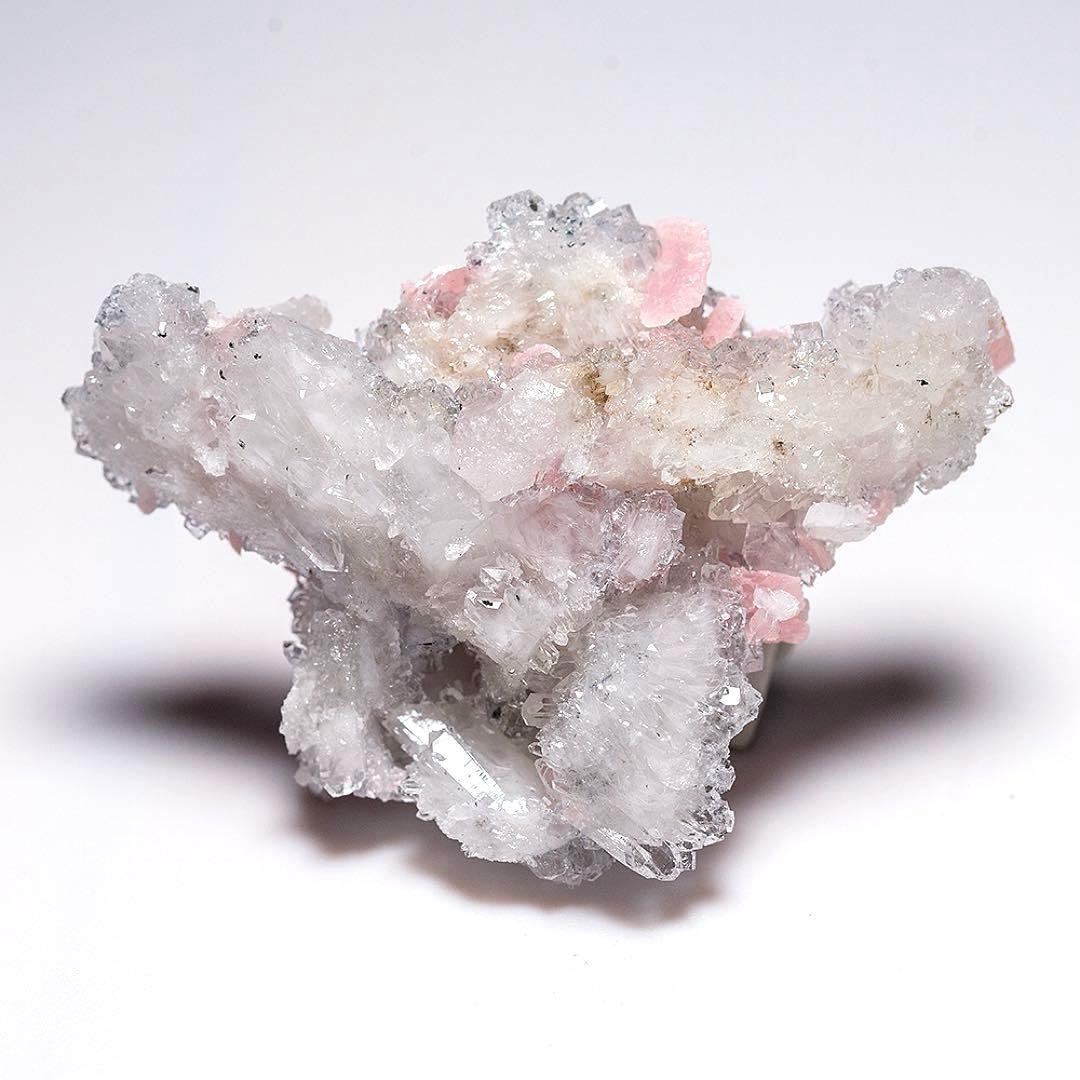 中国 ロードクロサイト フローライト 天然石 原石 鉱物標本 鉱石 蛍石 725