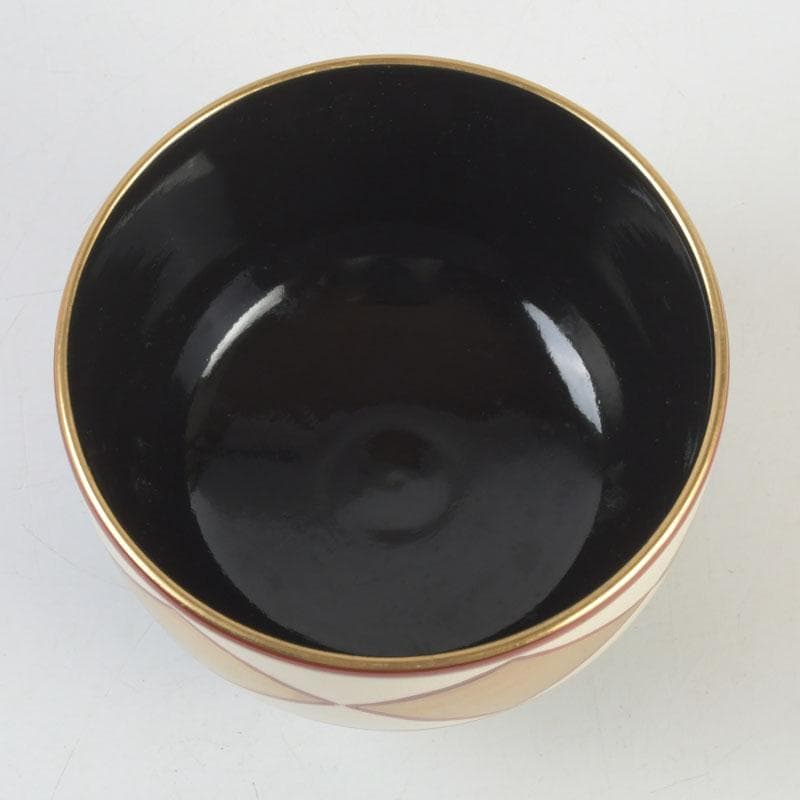 茶道具　京焼　橋本永豊造　仁清写　金菱　茶碗　時代箱　V　9835