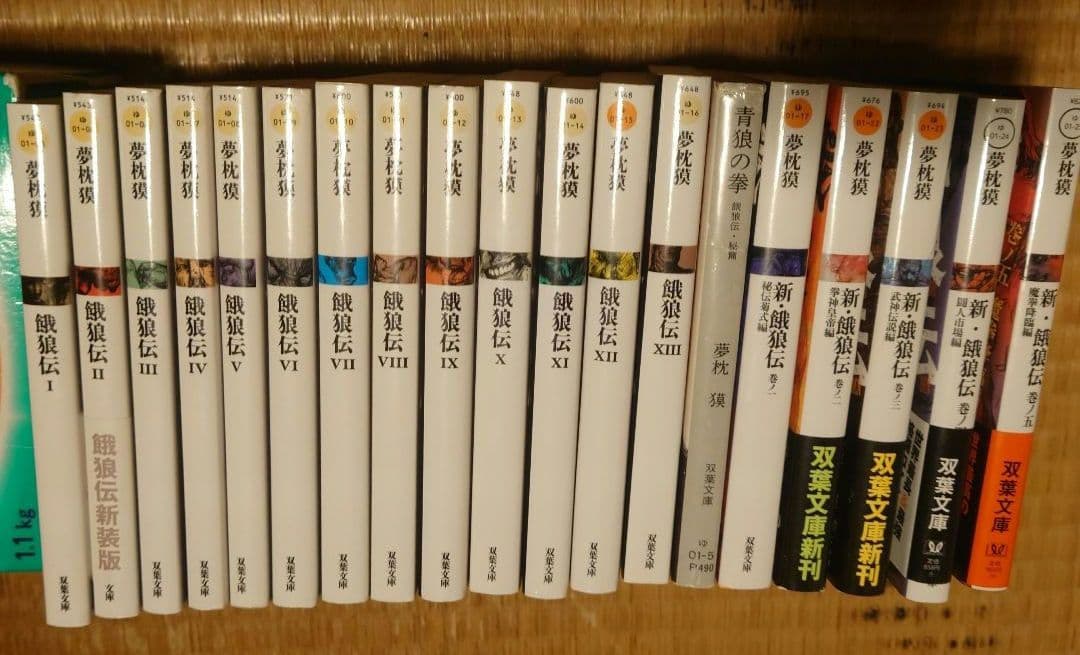 夢枕獏 餓狼伝、新・餓狼伝 、青狼の拳 文庫版 19冊 全巻 セット　　　　　４