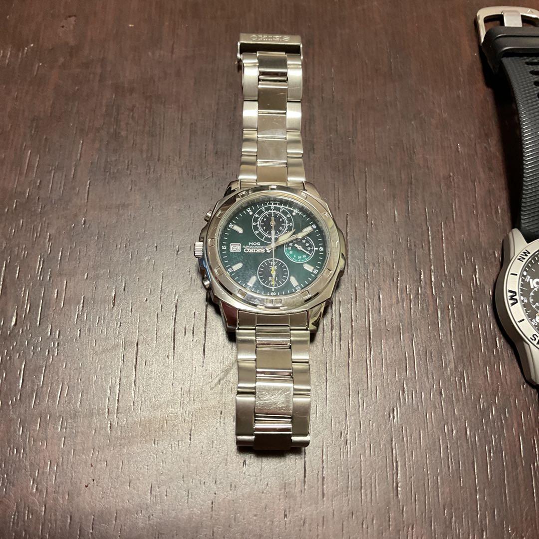 クォーツ腕時計 ステンレススチール ２本セット