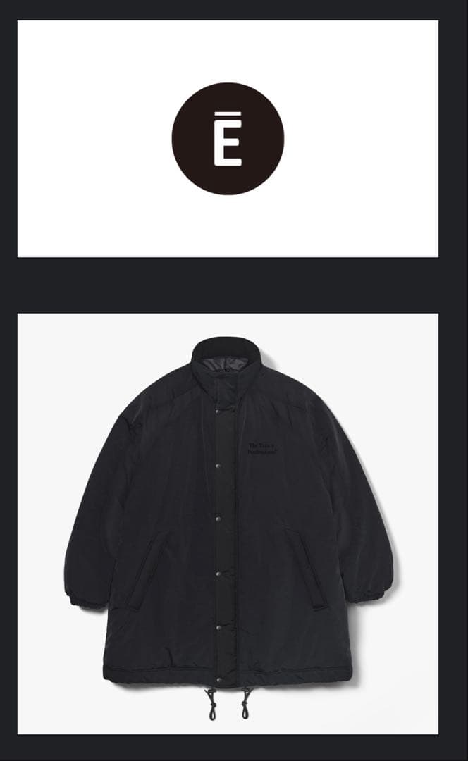 ジャケット・アウター Padded Nylon Bench Coat (Black/Black) XL