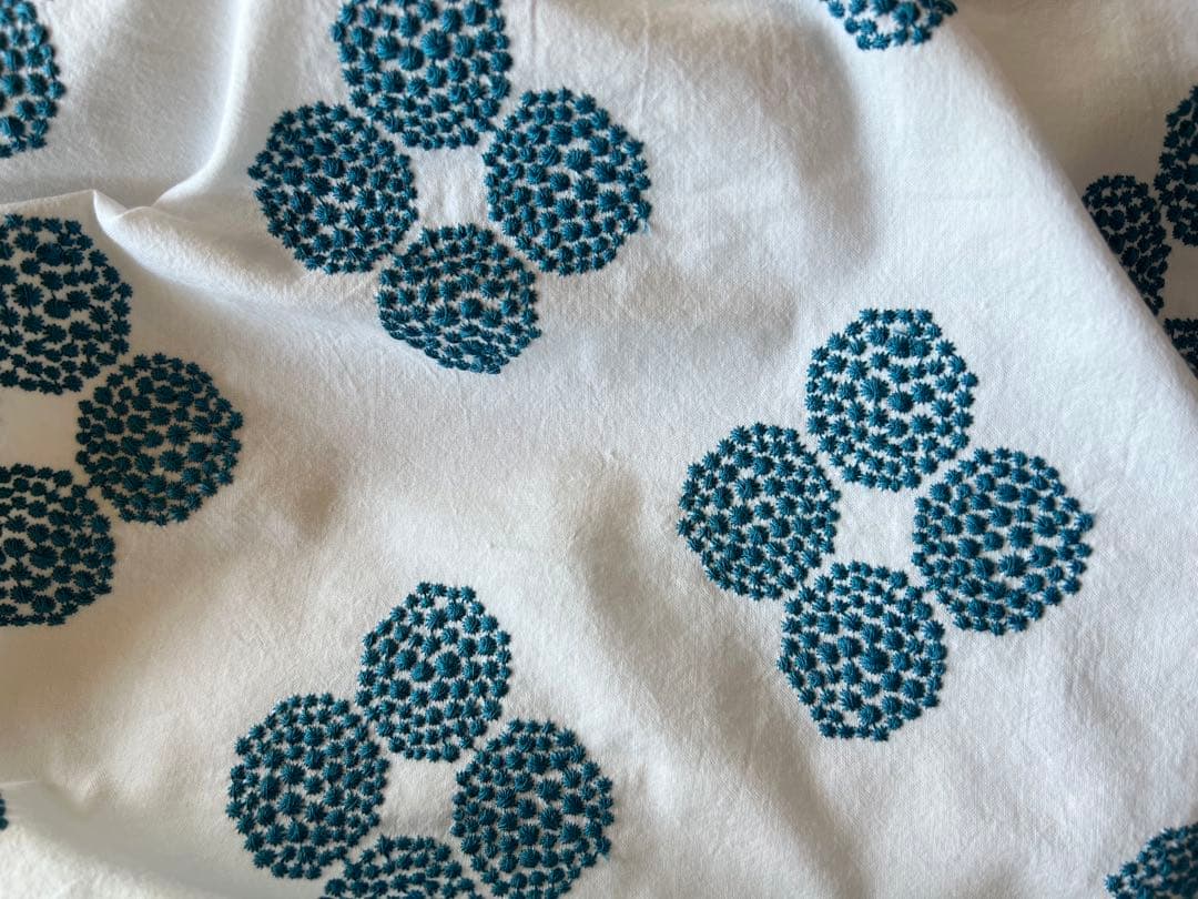 【未使用品】ミナペルホネン\"hama beads\"ギャザー刺繍フレアスカート