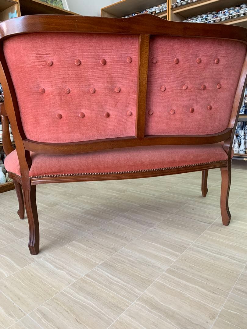 アンティークソファー　ベルベット　ヴィンテージ