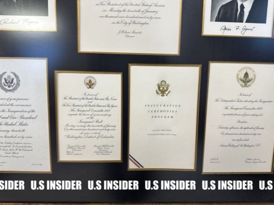 1969年 リチャード・ニクソン大統領、スピロ・アグニュー副大統領 就任式招待状