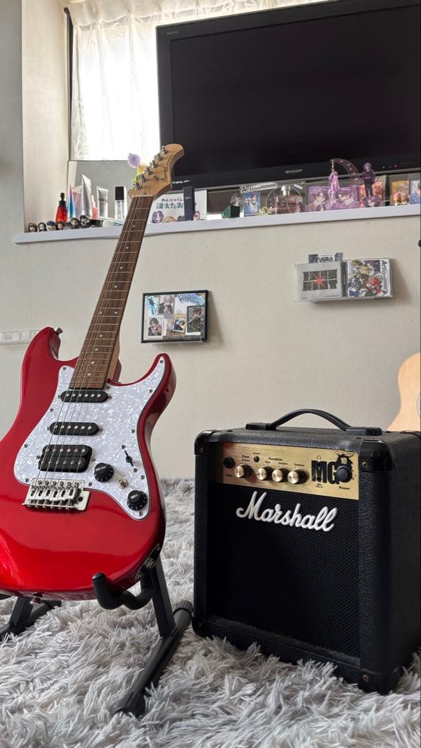 Bacchus ミニエレキ Gs Mini＆Marshall アンプ MG10