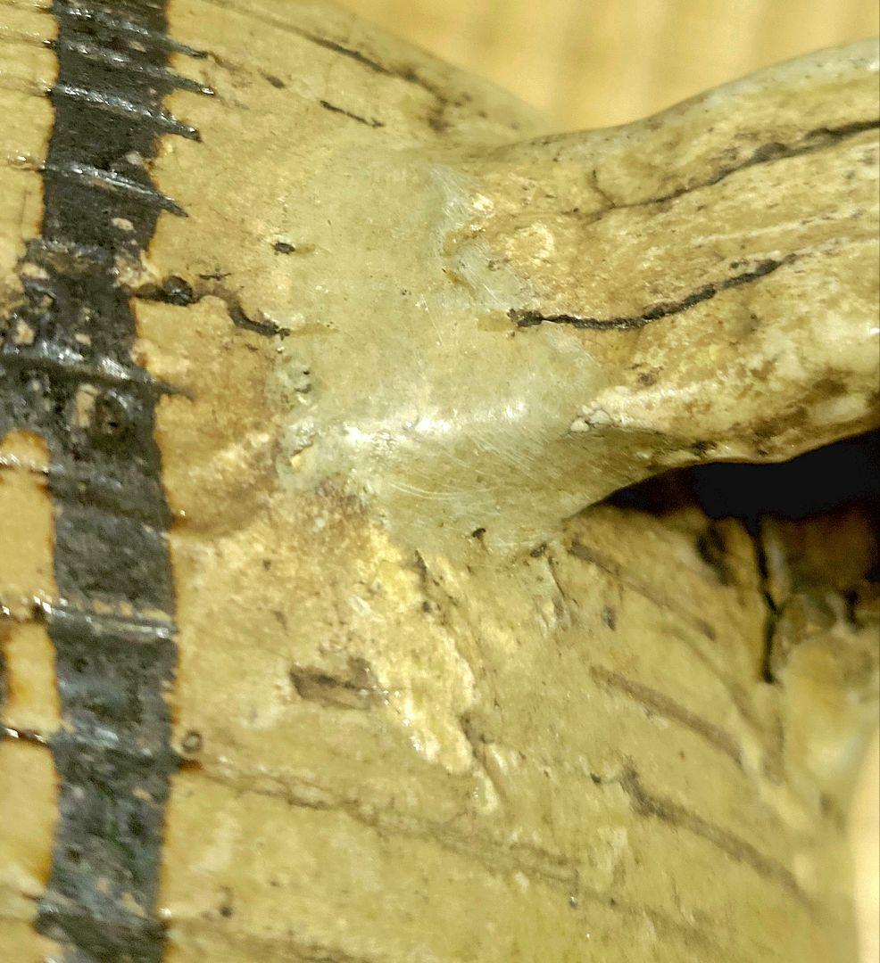 時代物　美濃伊賀　水指　古川庄作識　仕服　漆塗合わせ箱　茶道具　骨董品、美術品